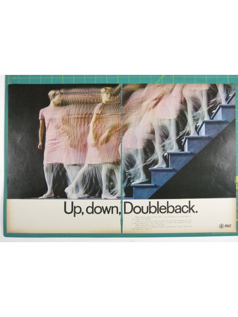 Print Ad AT&T Vintage Up Down Doubleback 1960s Motion Effect 2 PG AD READ